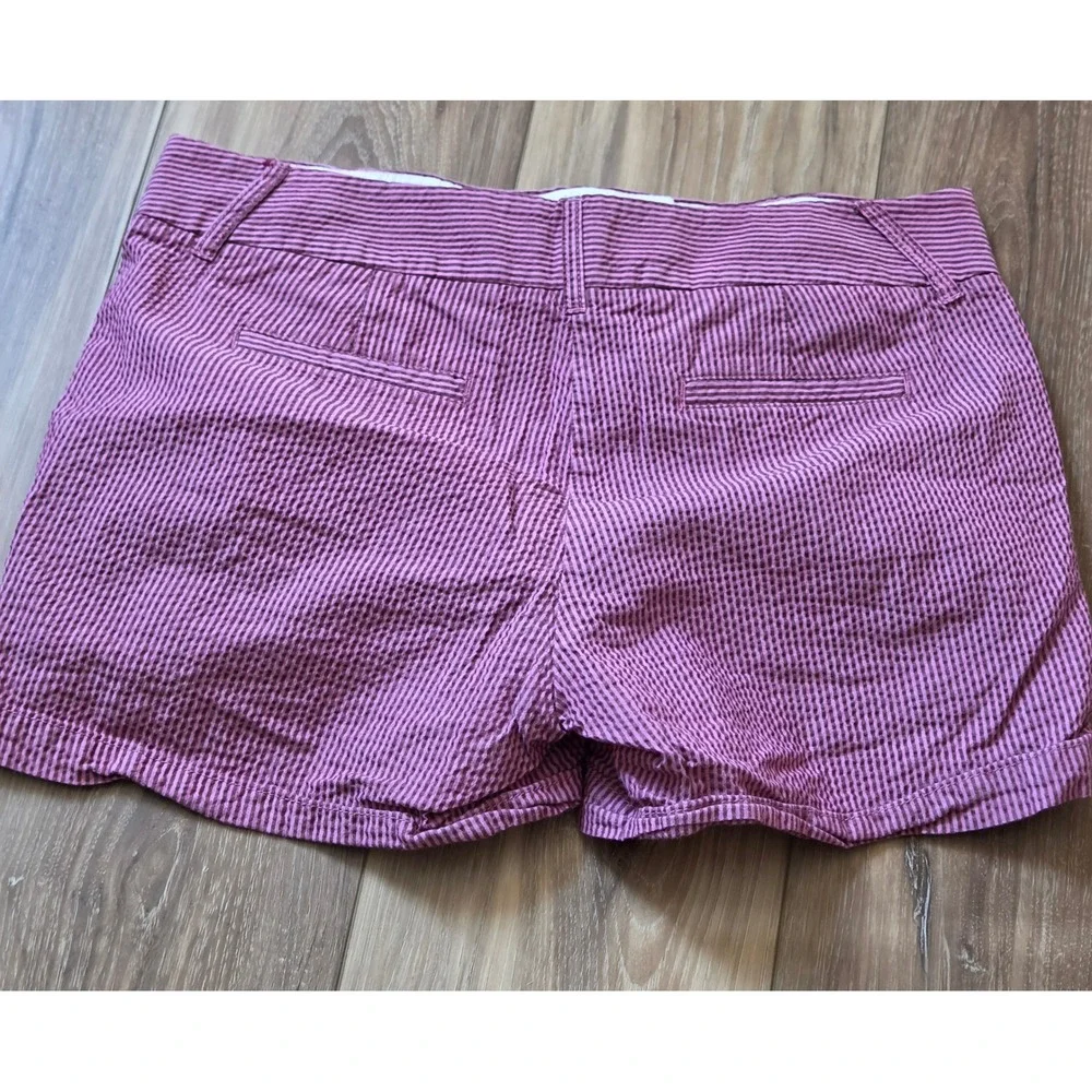 J.Crew Striped Chino Shorts Women's Size 8 Pink Brown